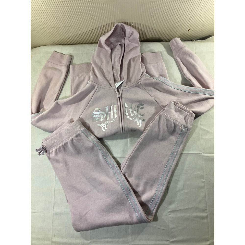 Children Place Girls Pink Shine Tracksuit Hoodie Sweatshirt Jogger Set Size XXL